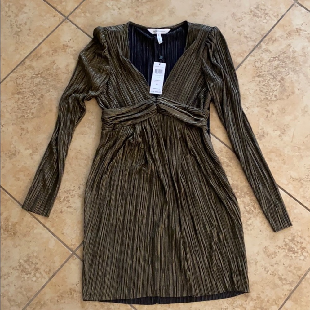 BCBG Thin Gold Dress
